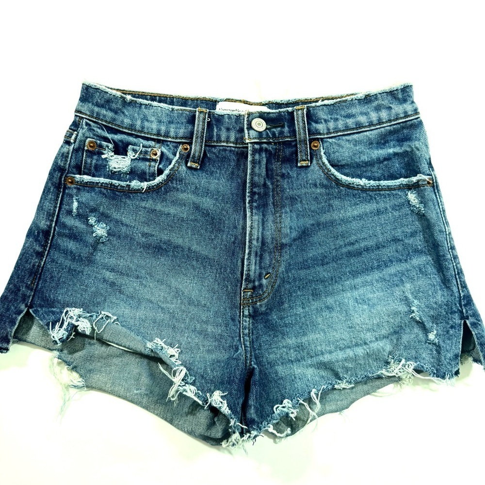 Abercrombie High Rise Mom Shorts Size 4 27 Cutoff